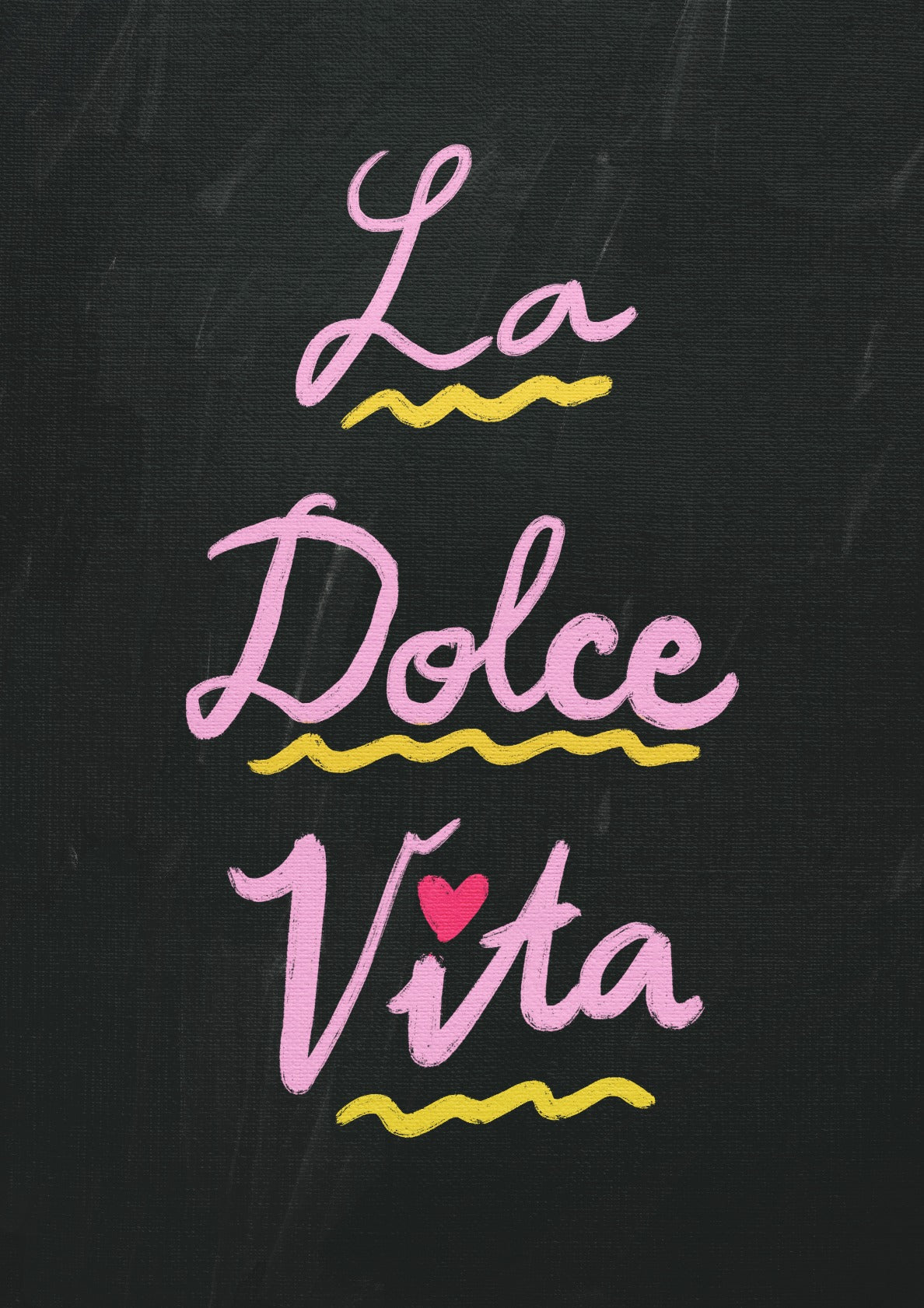 La Dolce Vita Wall Art Black