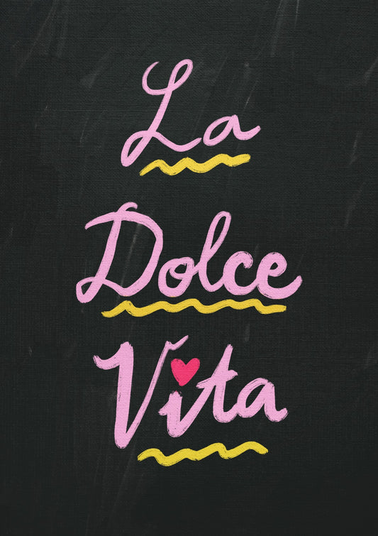 La Dolce Vita Wall Art Black