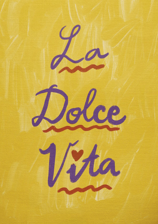 La Dolce Vita Wall Art Yellow