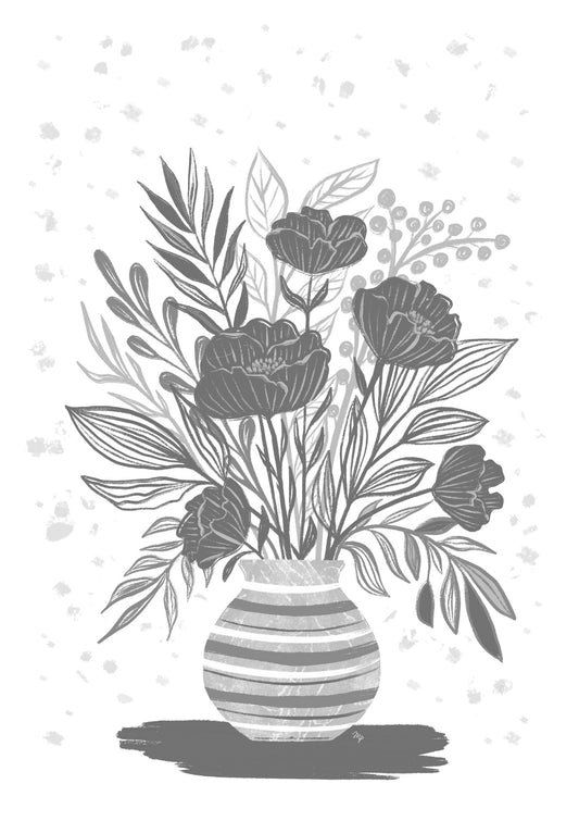 Elegant grey flowers