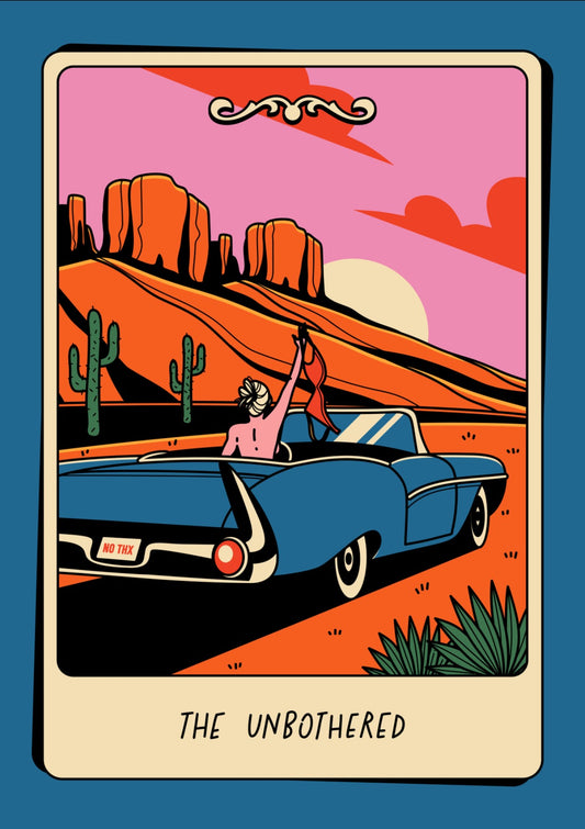 The Unbothered Bookish Print in blue