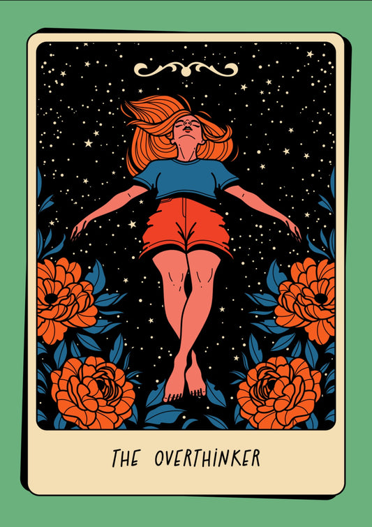 The Overthinker Bookish Print in mint green