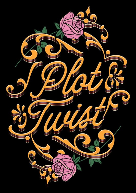 Plot Twist Bookish Print in black