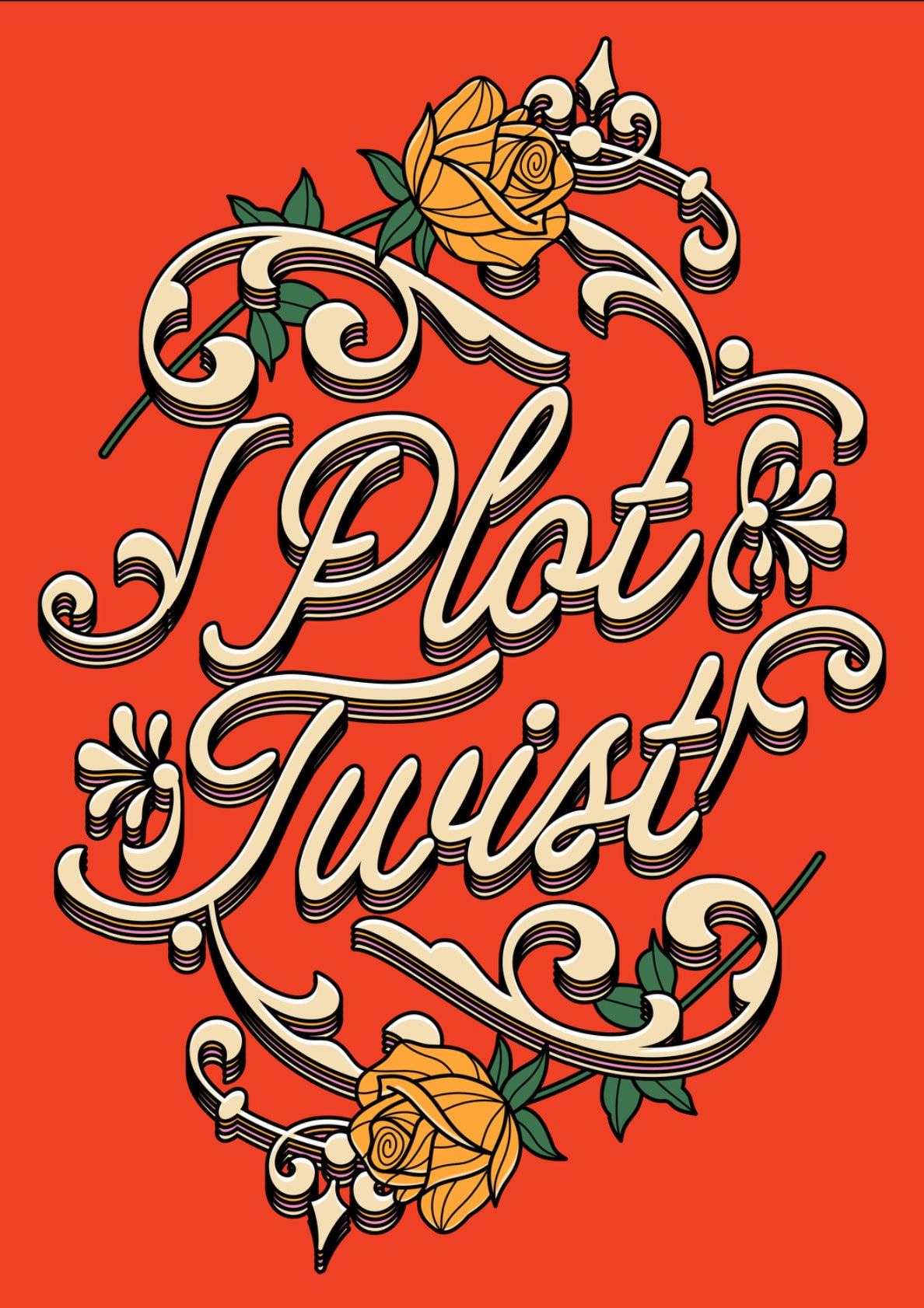 Plot Twist Bookish Print in red