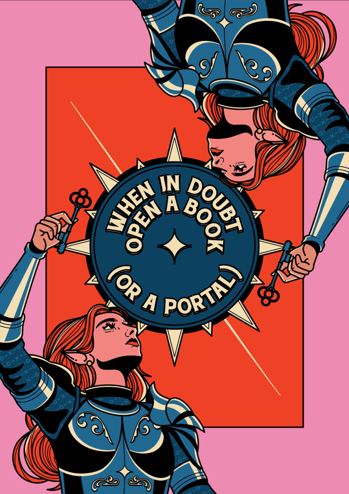 When in Doubt Bookish Print in pink