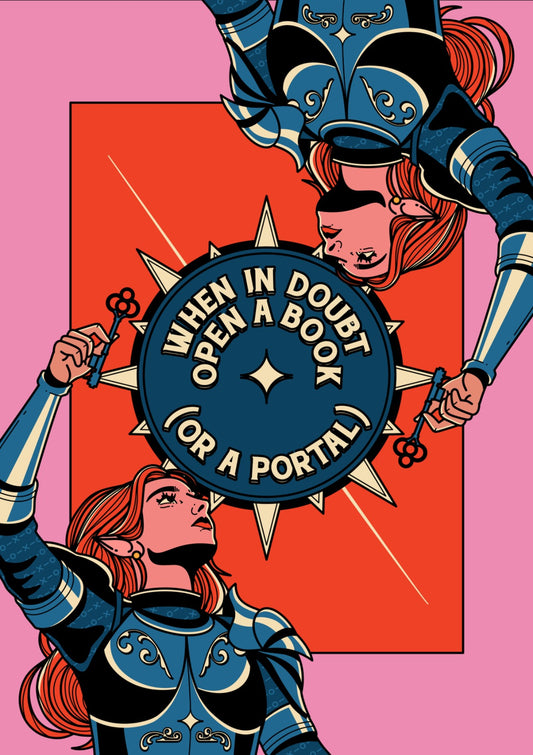 When in Doubt Bookish Print in pink