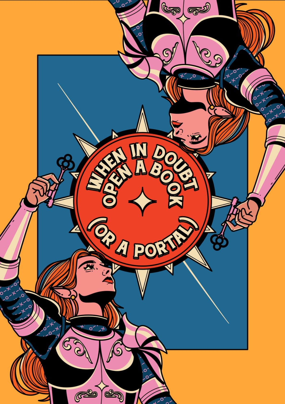 When in Doubt Bookish Print in yellow