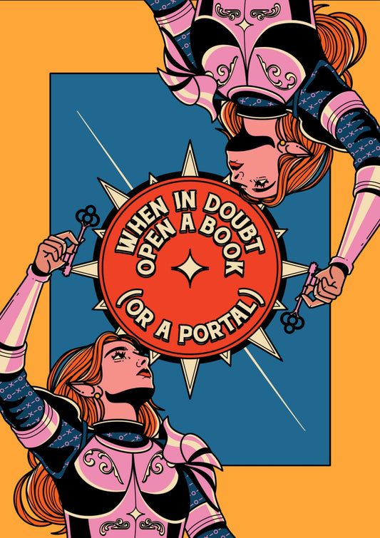 When in Doubt Bookish Print in yellow