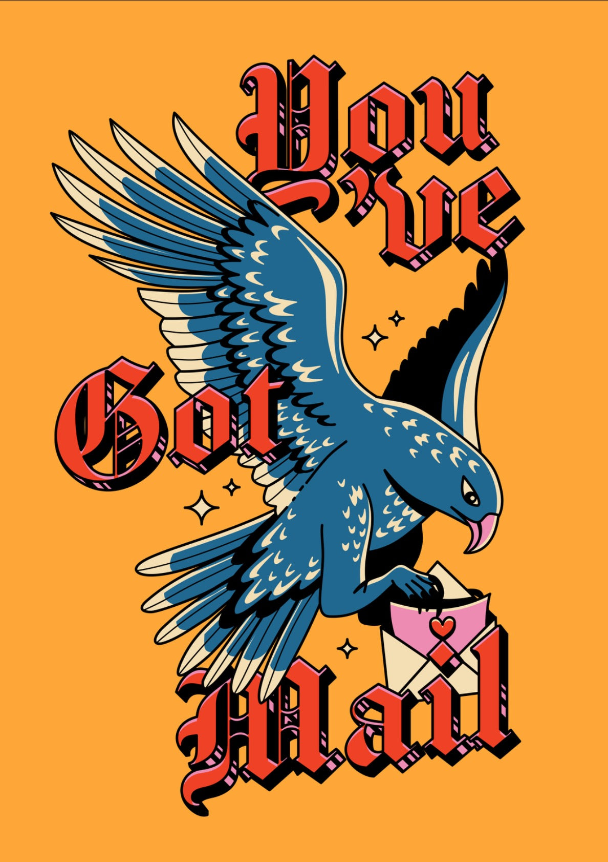 You've Got Mail Bookish Print in yellow