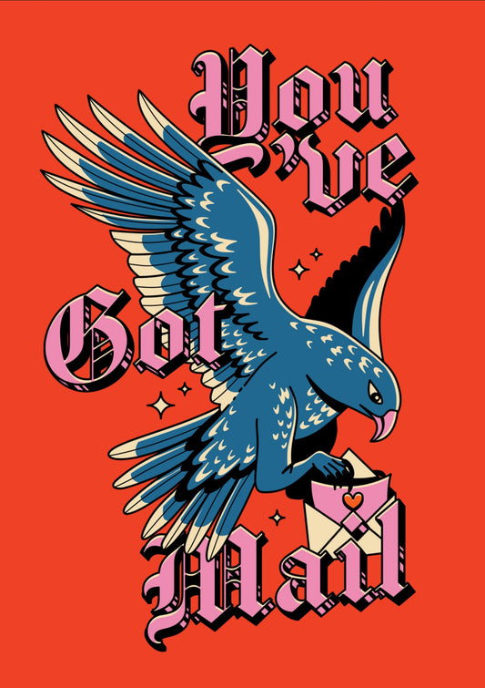 You've Got Mail Bookish Print in red