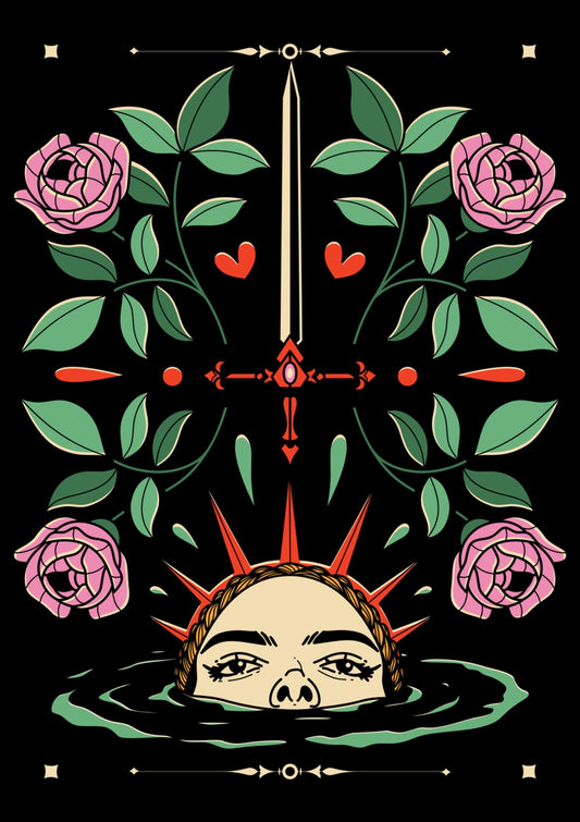 Infinite Bookish Print in black