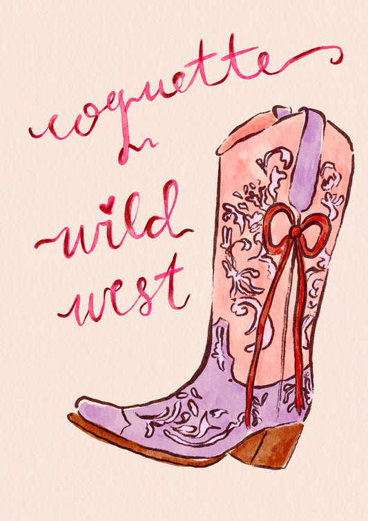 Coquette Wild West Cowboy Boot Art