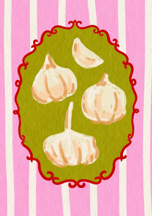 Whimsical Garlic Illustration