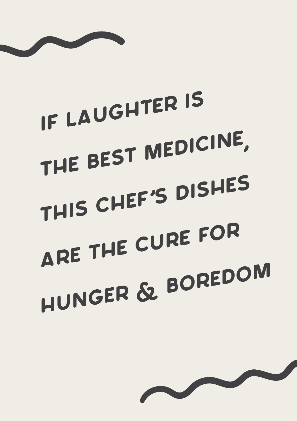 Funny Chef Quote Art