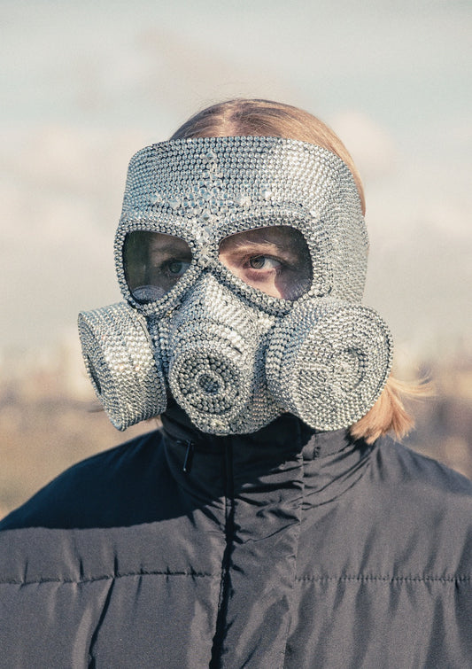 Diamante Embellished Gasmask
