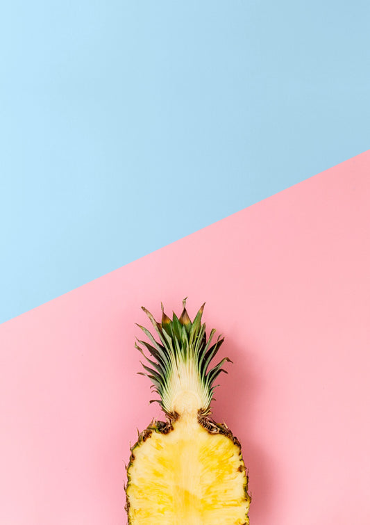 Pineapple on a pink background