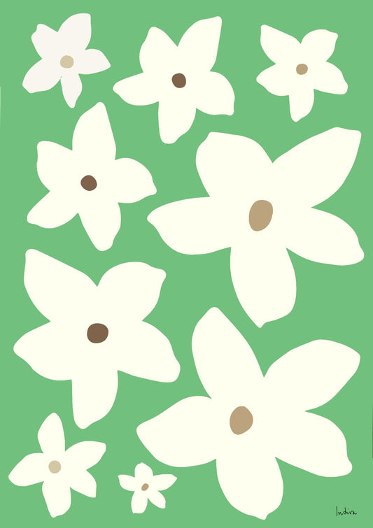 Madagascar Jasmine on light green