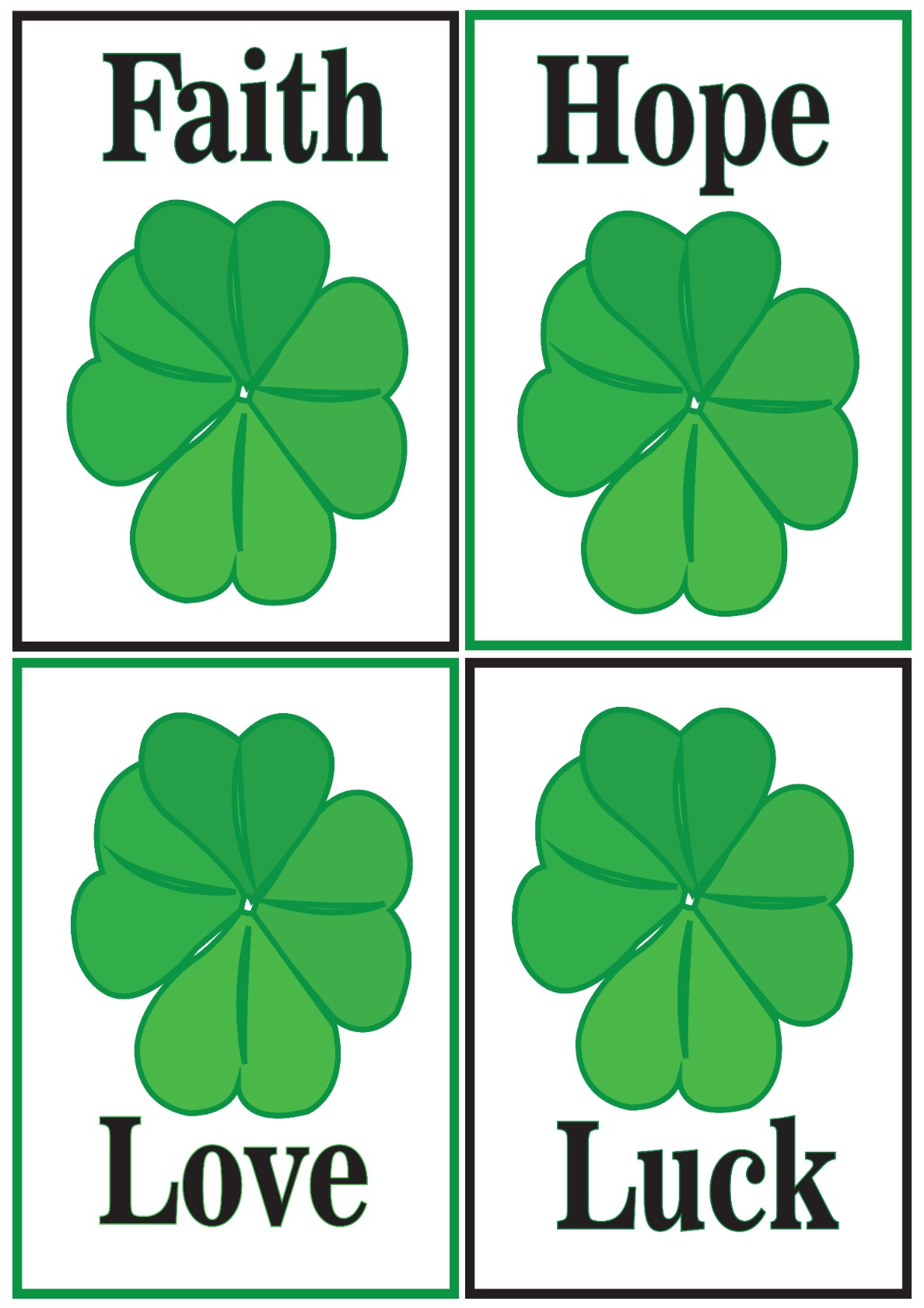 Four Leaf Clover St Patricks Day Four Leaf Clover