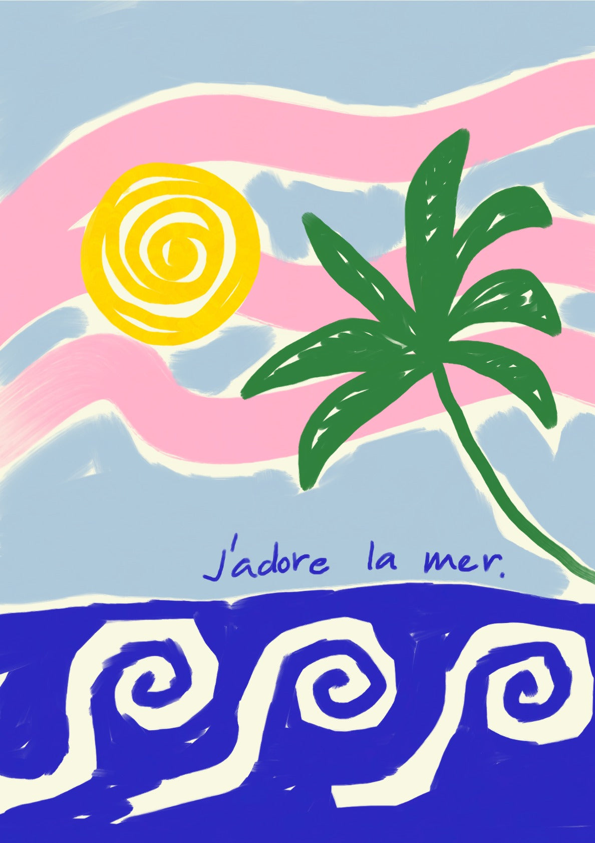 Je Adore la Mer Art Print