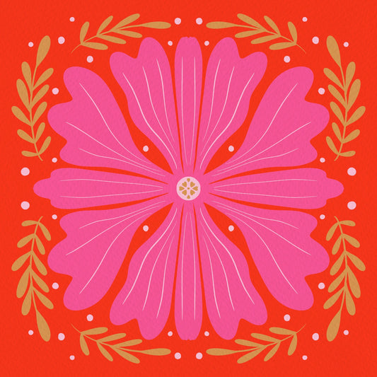 Abstract Bold Flower