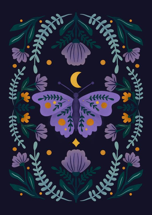Mystic series - purple butterfly