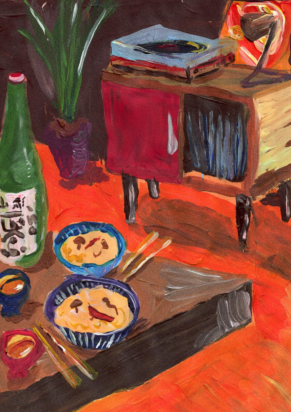 Painted Japanese Dinner & Records