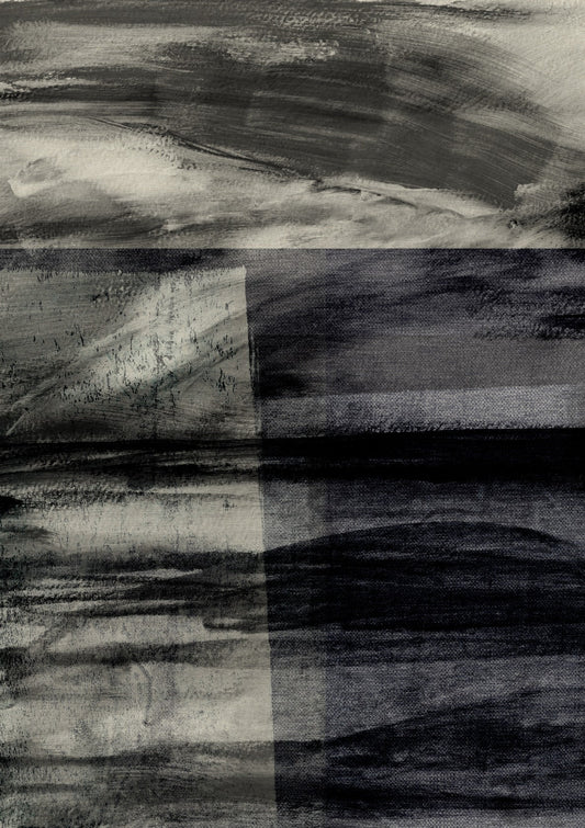 The Tempest. Minimalist abstract seascape.