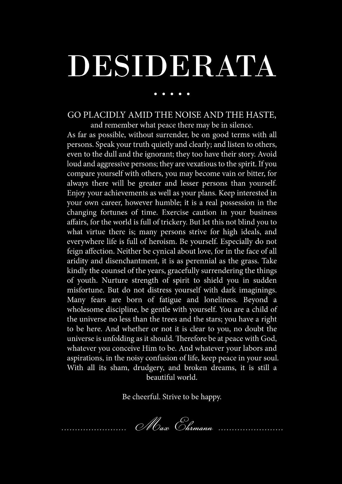 Desiderata 11