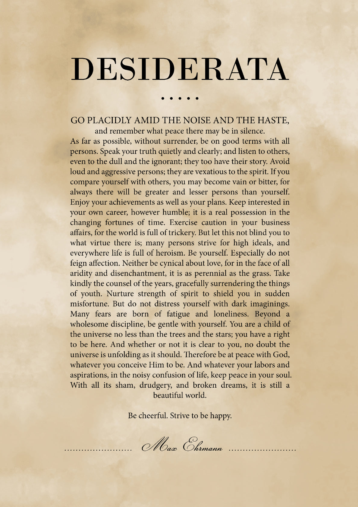 Desiderata 13