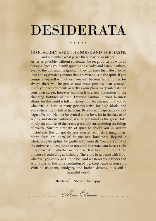 Desiderata 13
