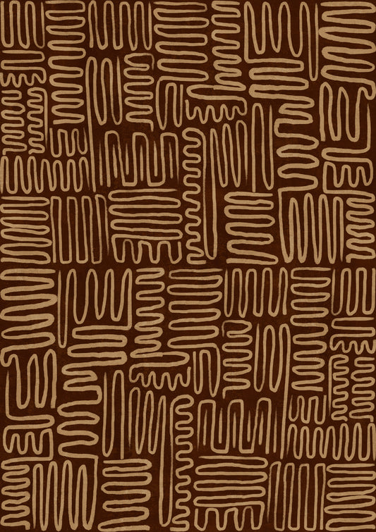 Contemporary Abstract Zig - Zag Lines 01