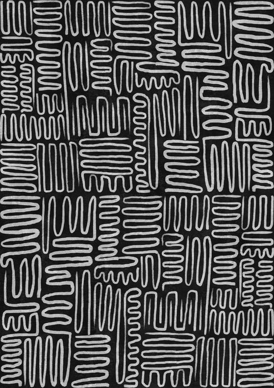 Contemporary Abstract Zig - Zag Lines 04