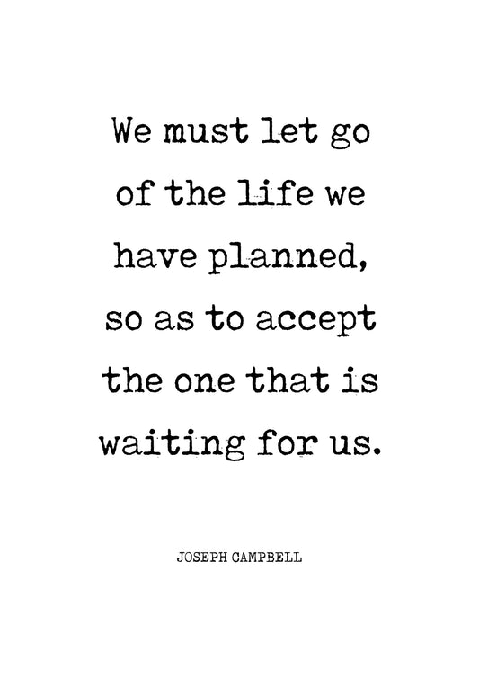 Let Go Of The Life We Have planned