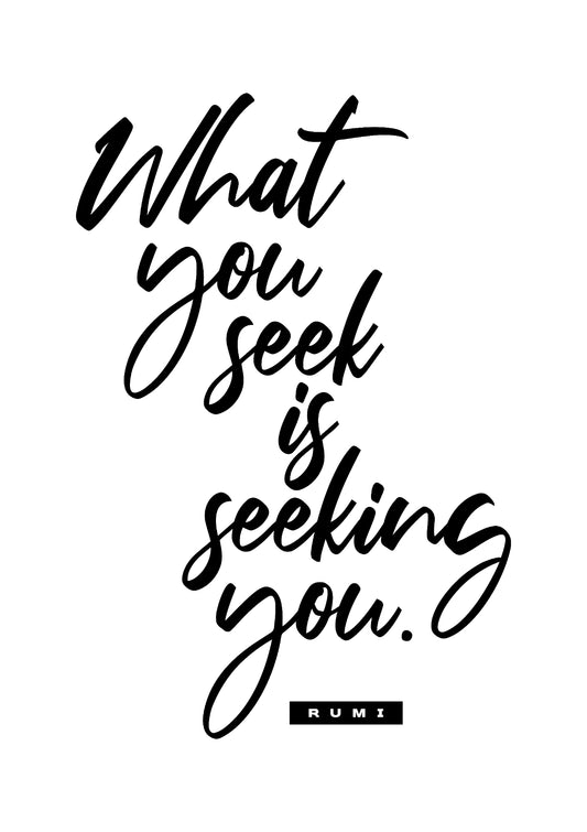 What You Seek Is Seeking You