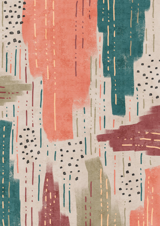 Coral Green And Brown