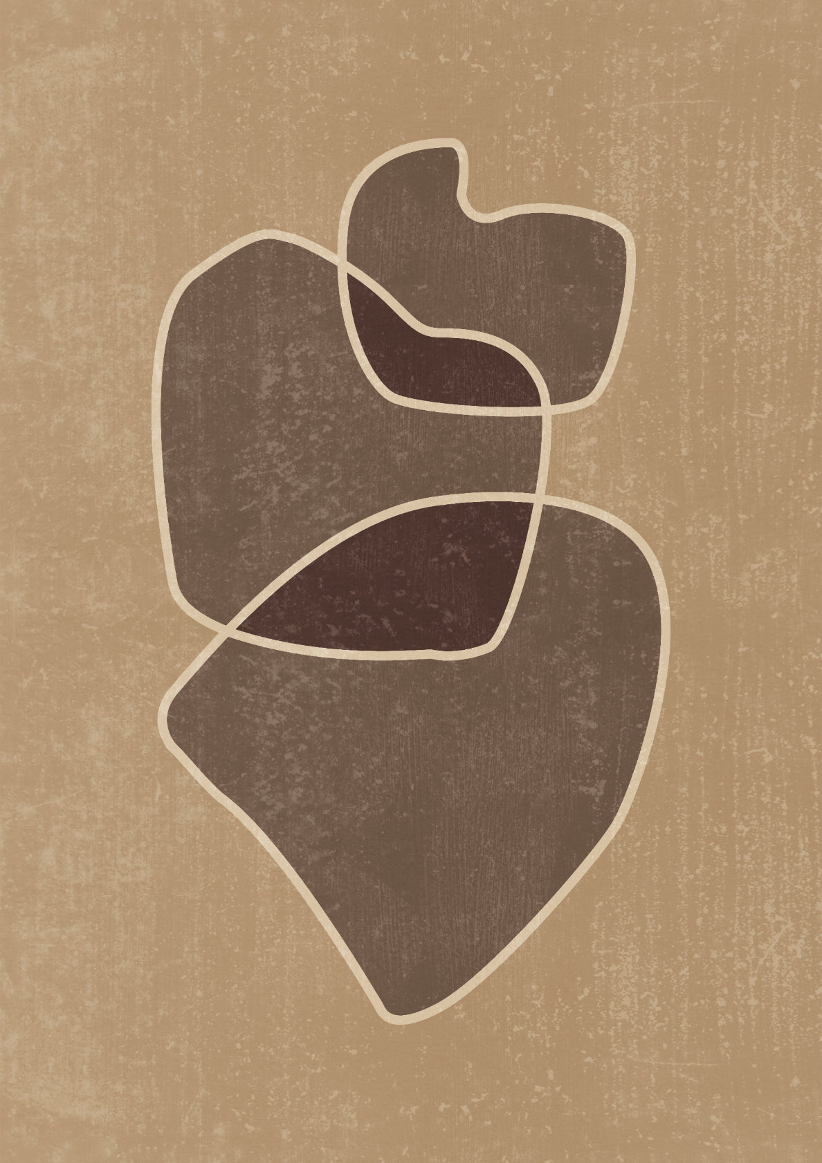 Abstract Composition In Brown And Tan 05