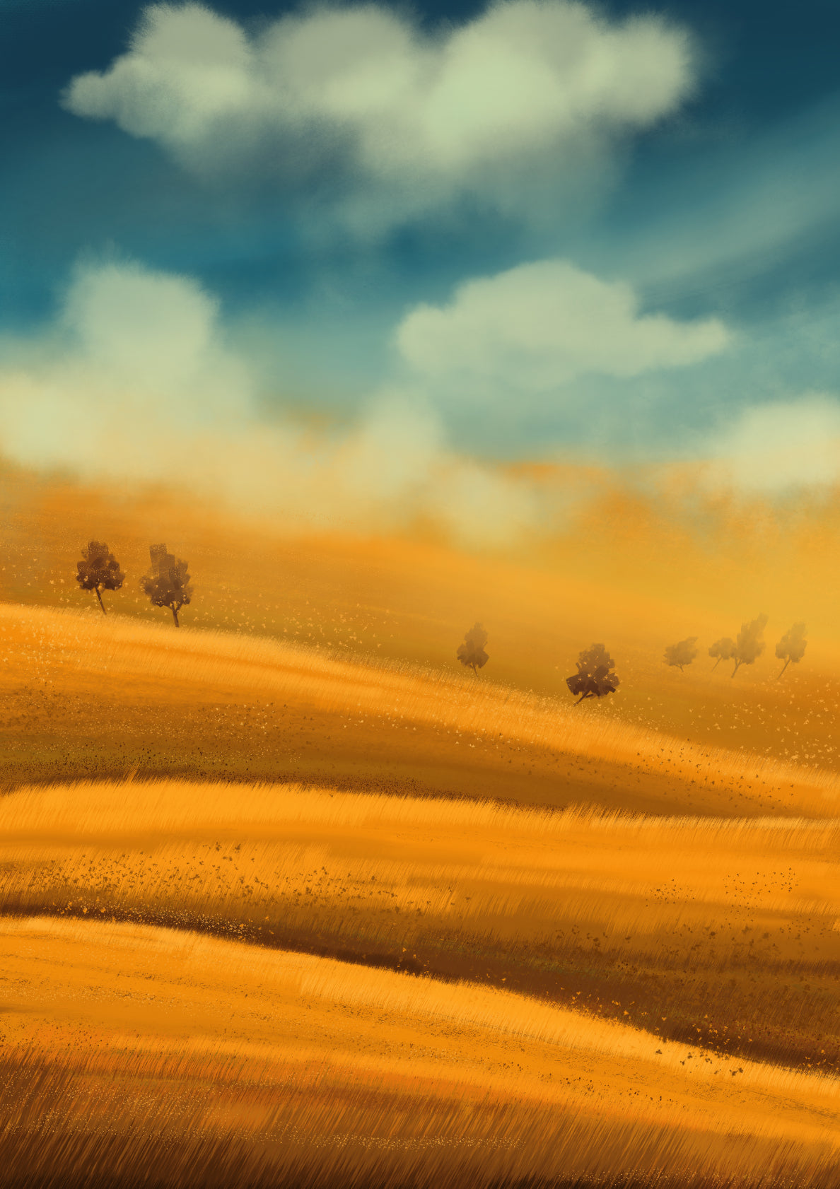 Draped in a golden glow