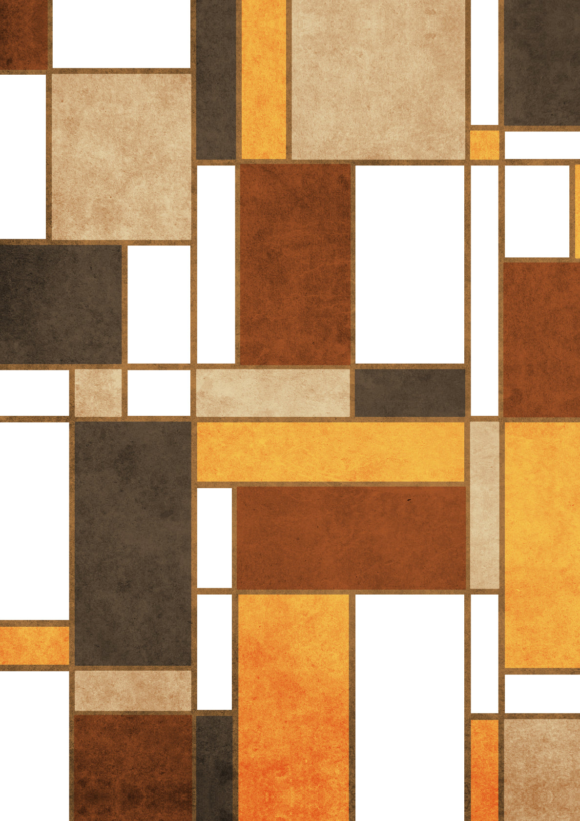Earth Hues and Mondrian II - White