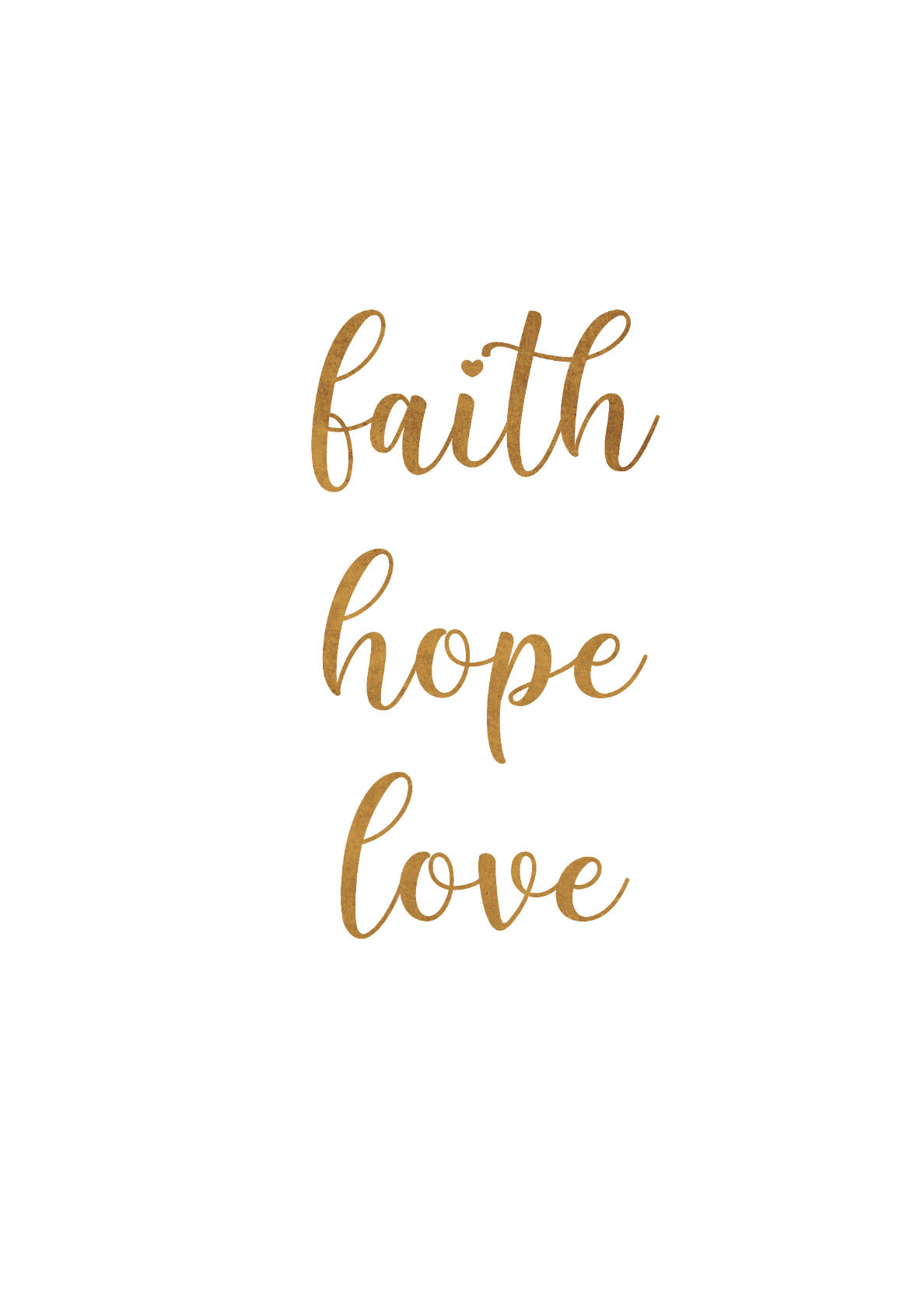 Faith Hope Love I - White
