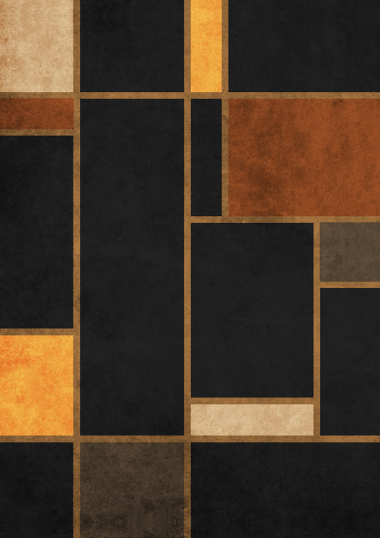 Mondrian Grid I - Black