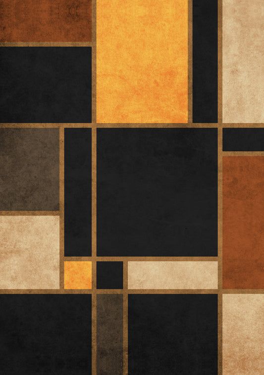 Mondrian Grid II - Black