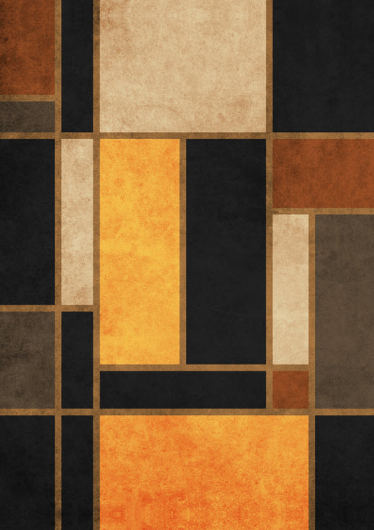 Mondrian Grid III - Black