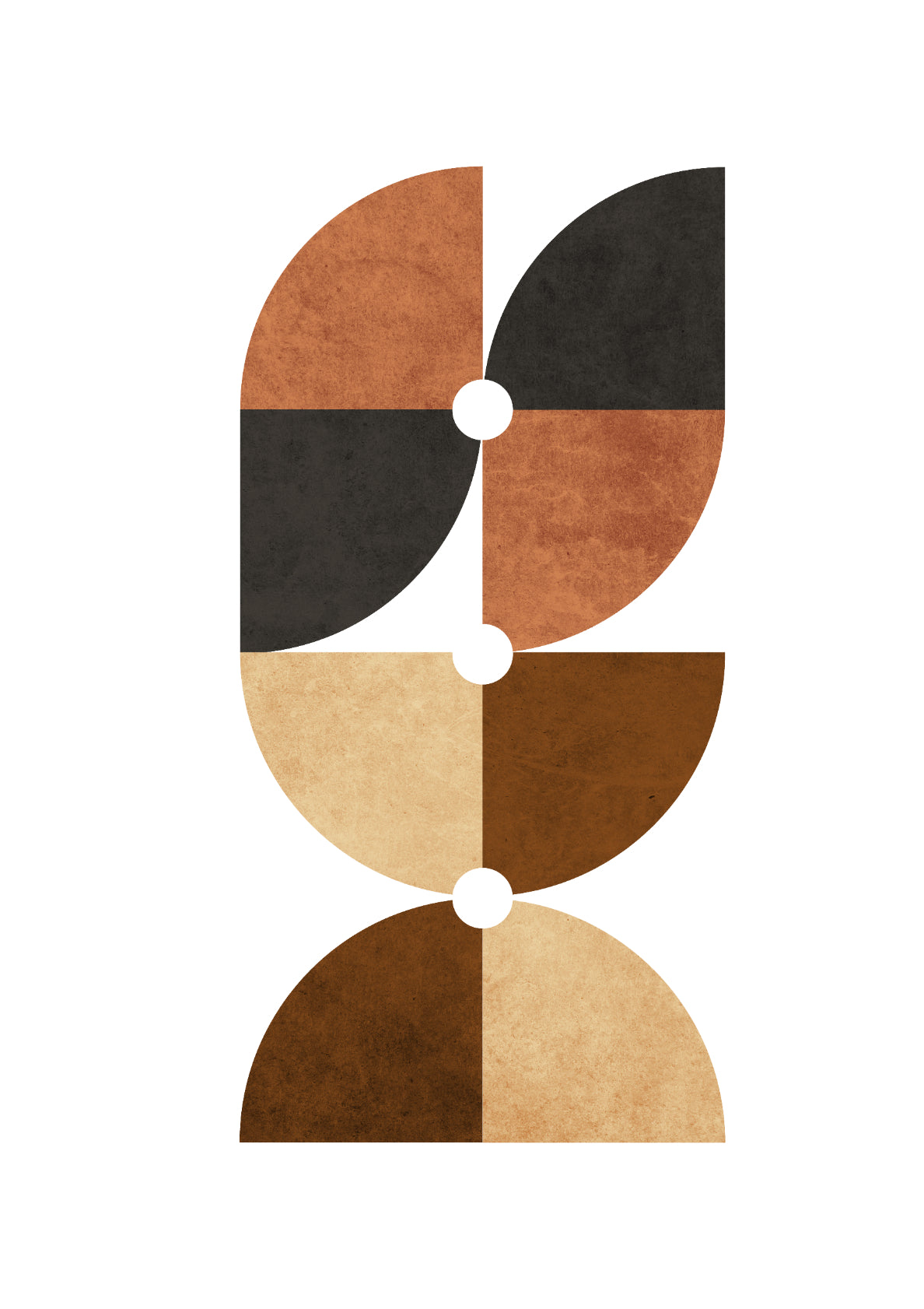 Quarter Circle Pattern in Brown-II