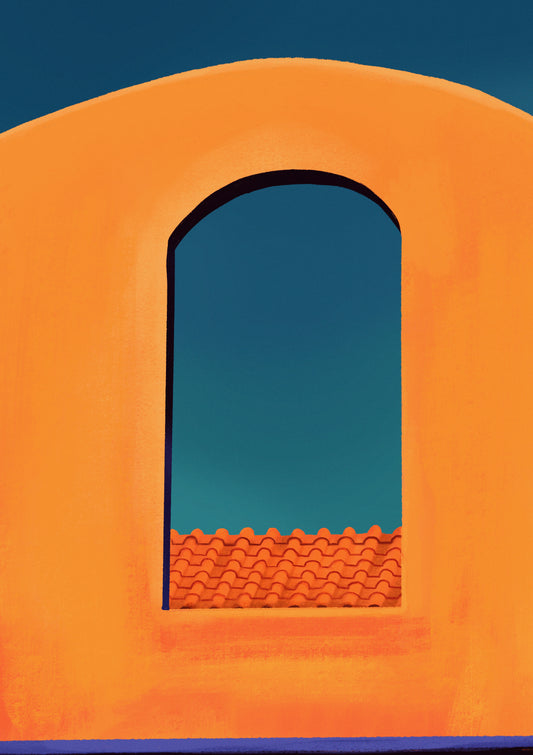 Rooftop Arch Window, Santorini