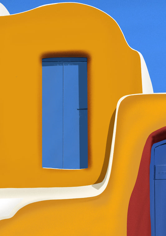 The Yellow Wall - Santorini