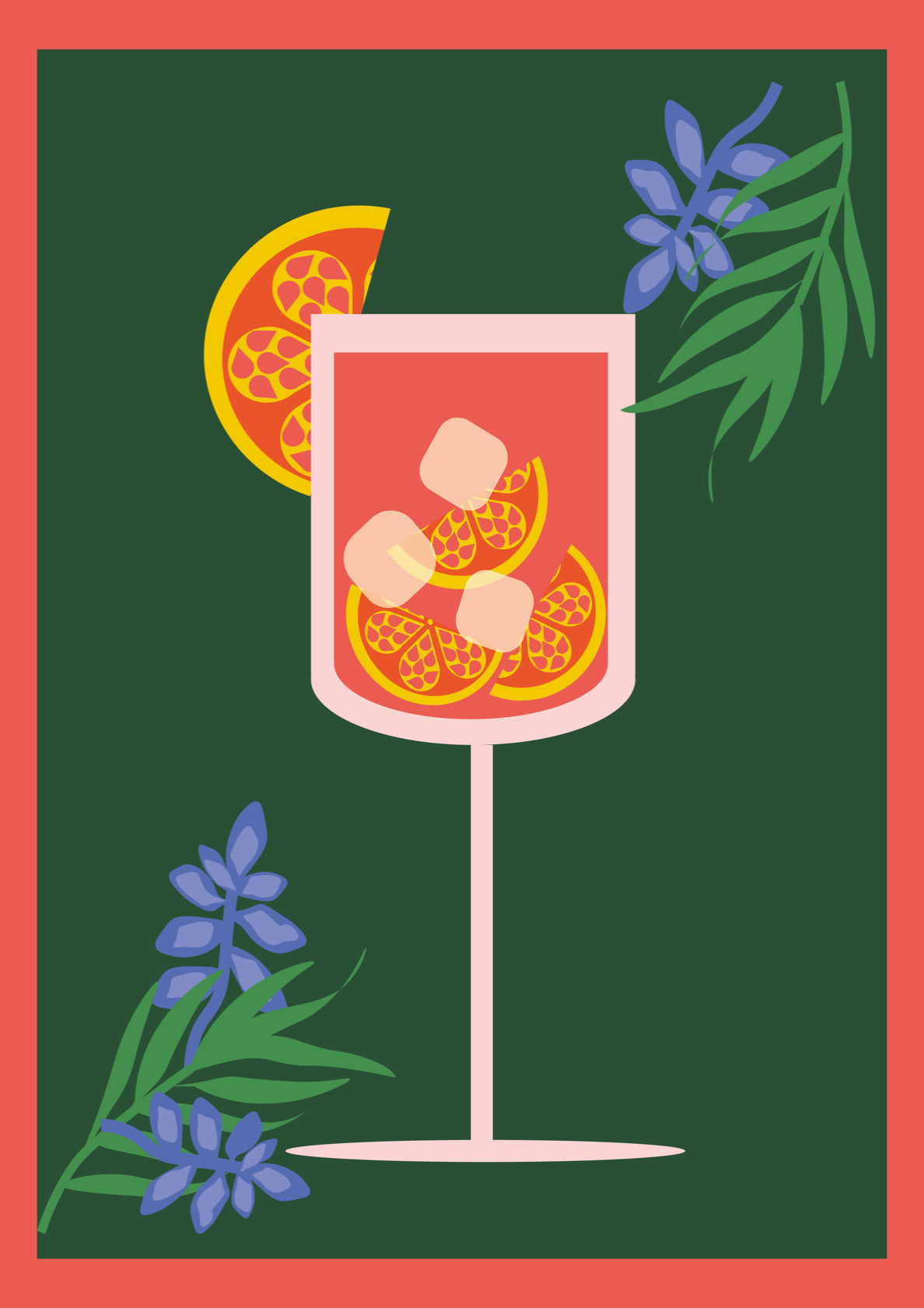 Pink Floral Cocktail